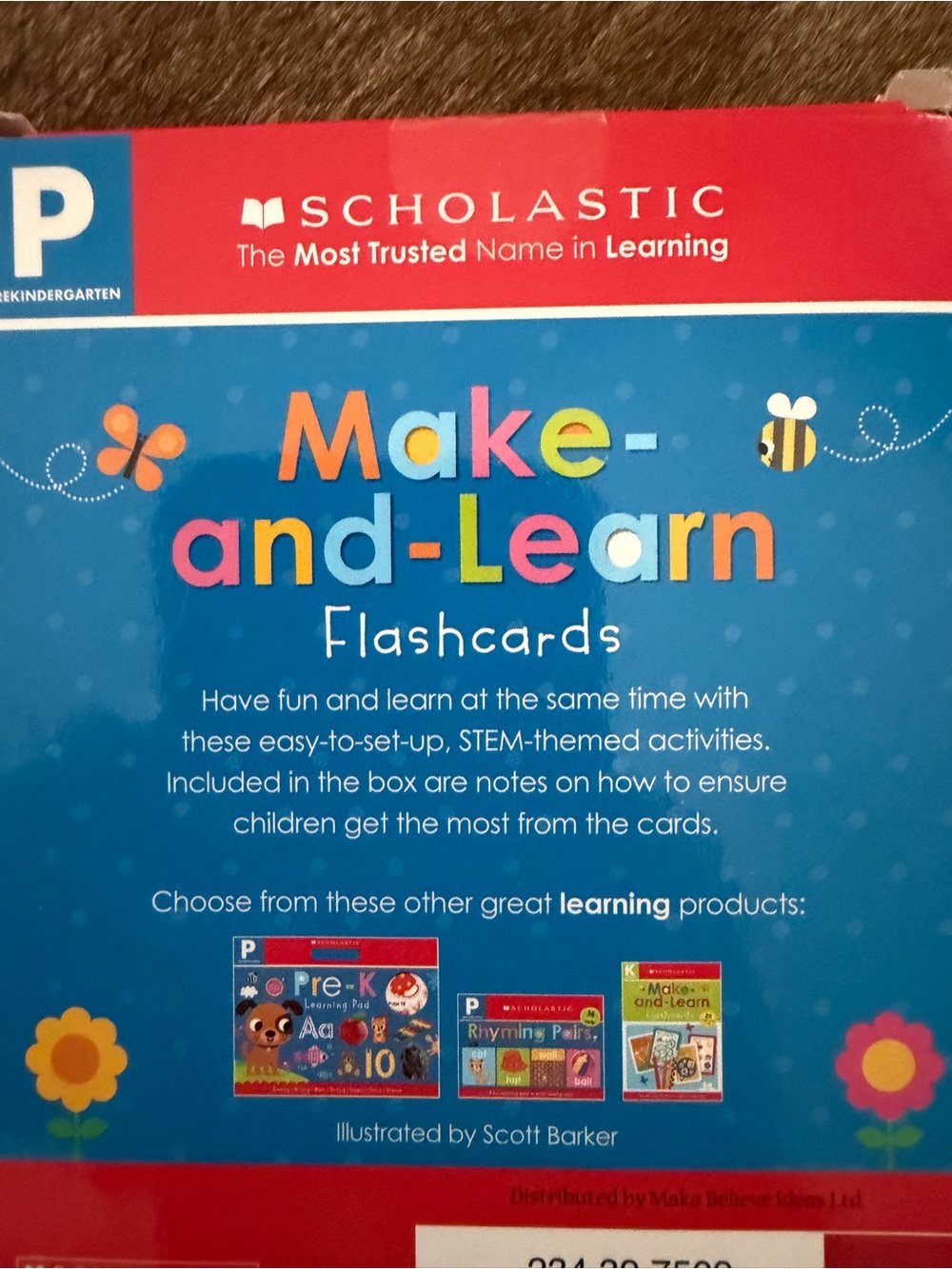 Two set of Scholastic Make-and-Learn Flashcards (red, blue, green, yellow) - Picture 2 of 3